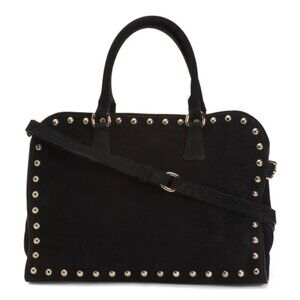 CLAUDIA Made In Italy Suede Studded Annalou Satchel